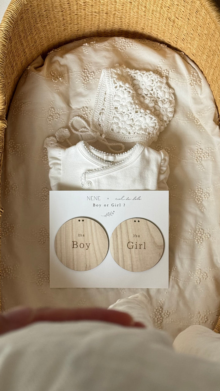 NENE × ciel de bébé /木製ジェンダーリビールプレート