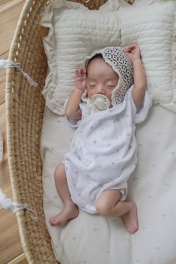 1gram  / Ribbed baby romper (bib set)