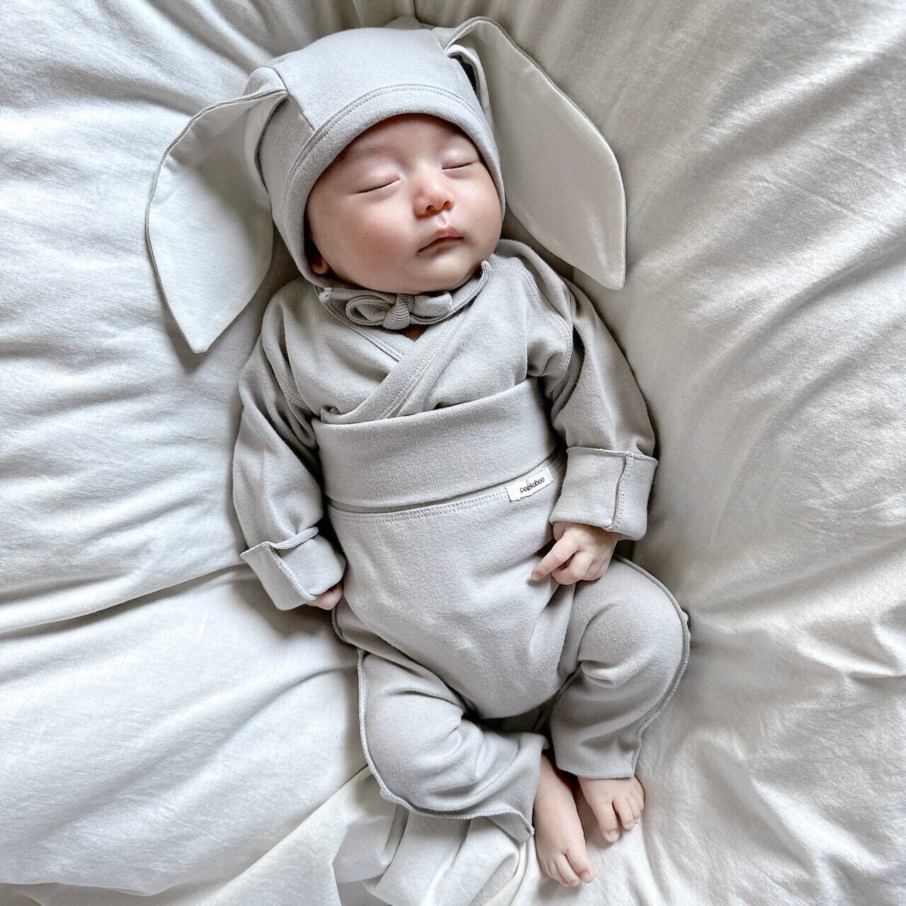 11/28 gray 再入荷】 peekaboo / bunny newborn set – ciel de bébé