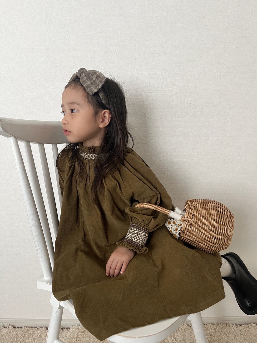 【新作:10/27以降発送】 monbebe / Charlotte smock dress