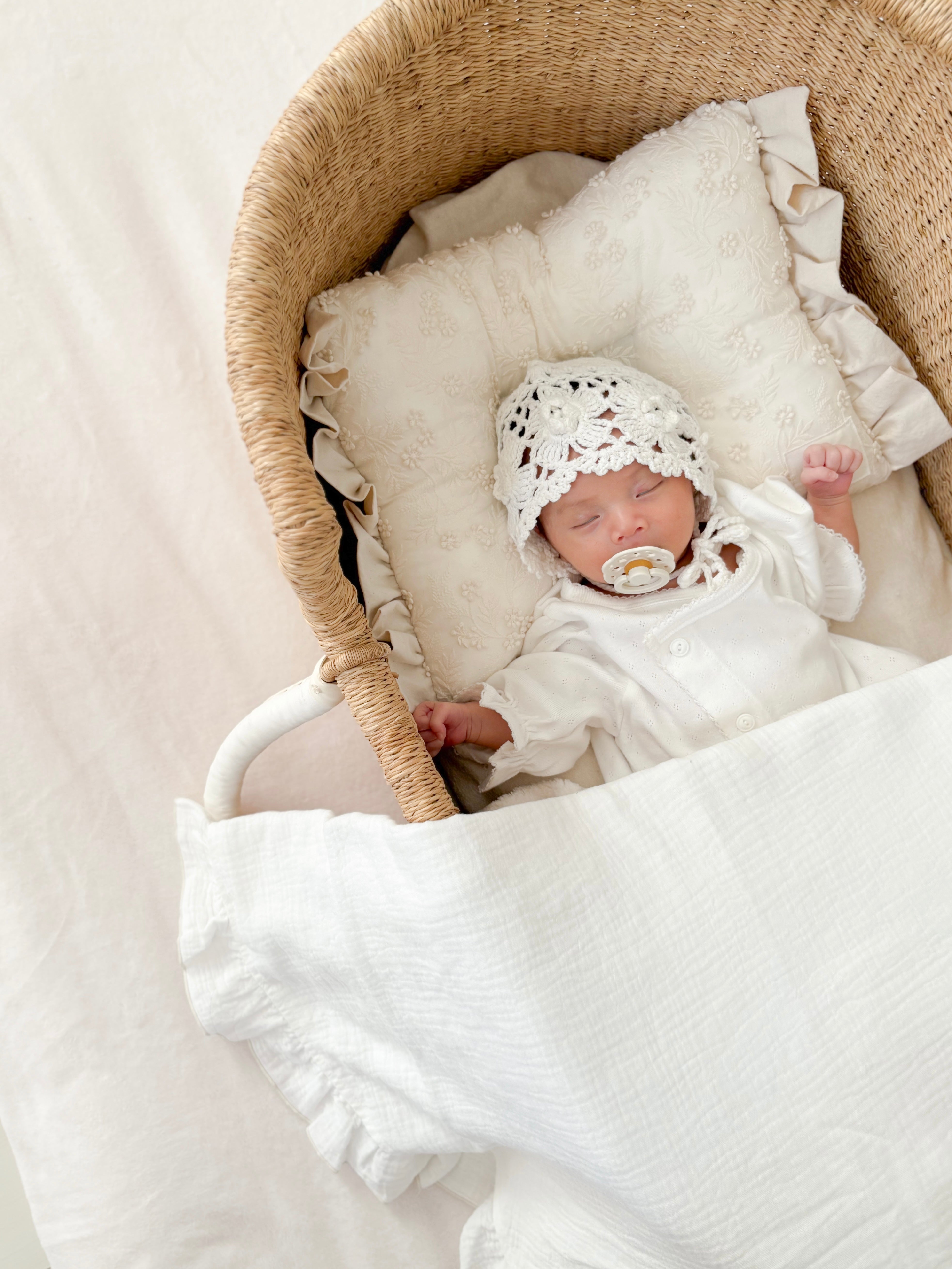 即納】monbebe / Mary Rose Handmade Bonnet – ciel de bébé