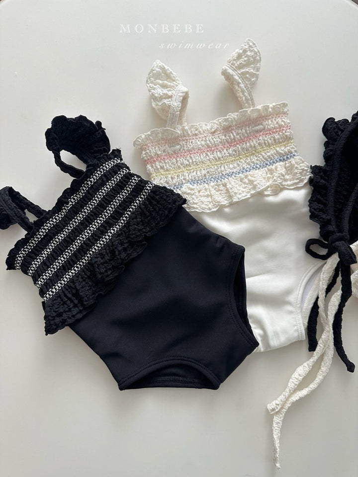 【monbebe夏新作】monbebe / Sprinkle Swimwear (ボンネットセット)