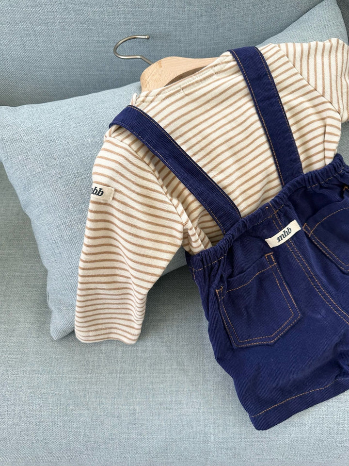 【予約】monbebe / Royal Corduroy Suspender Pants