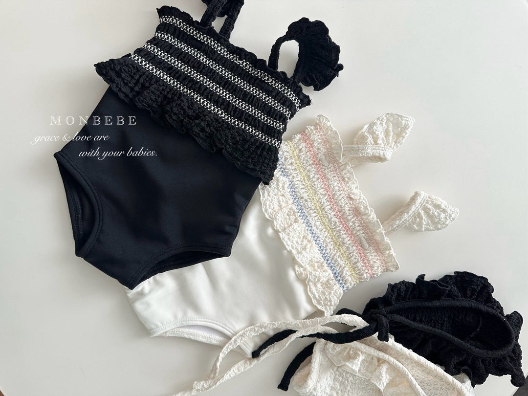 【monbebe夏新作】monbebe / Sprinkle Swimwear (ボンネットセット)
