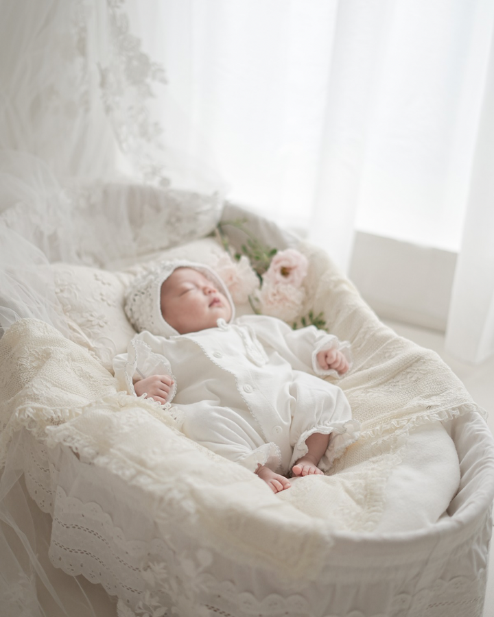 【silver】bébé/ (長袖) Picot glory suit