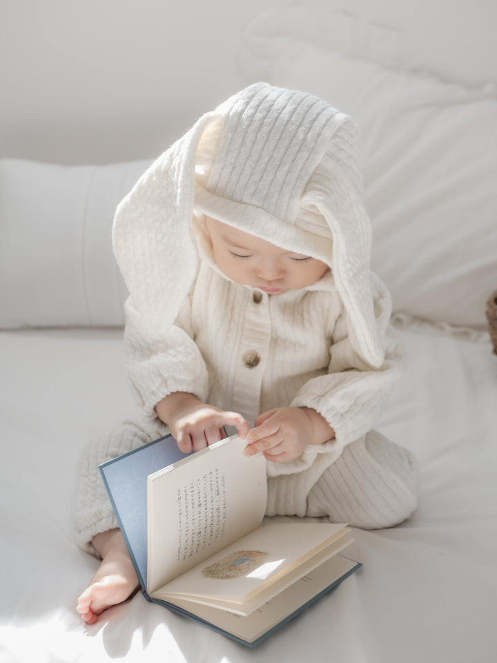 【新作:10/27以降発送】 monbebe / Bunny knit suit