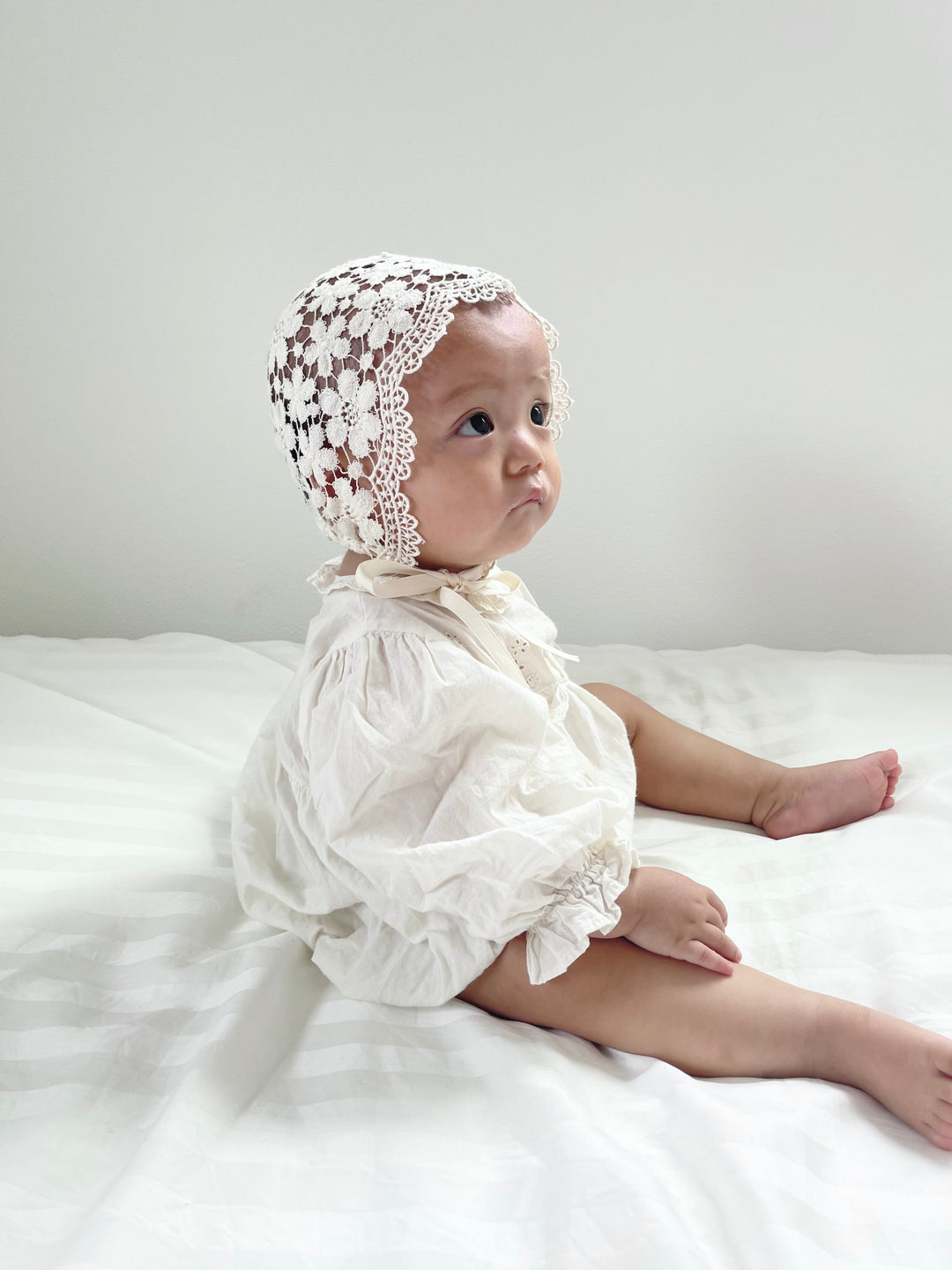 marron / Lace bonnet