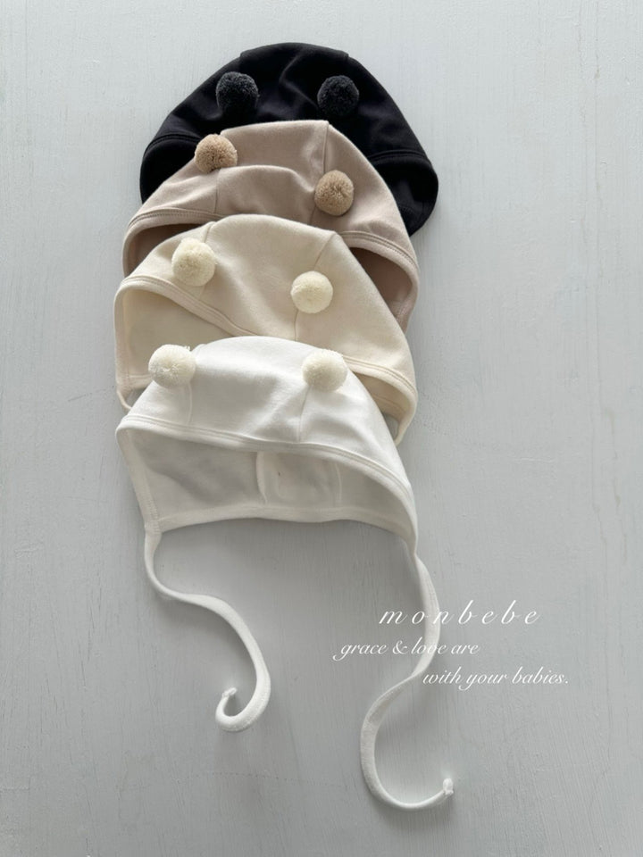 【11/28 アイボリー/クリーム販売開始】monbebe / Pompon bonnet