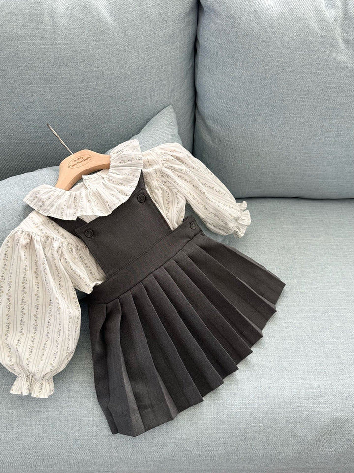 【予約】monbebe / Louis Pleats Suspender Suit