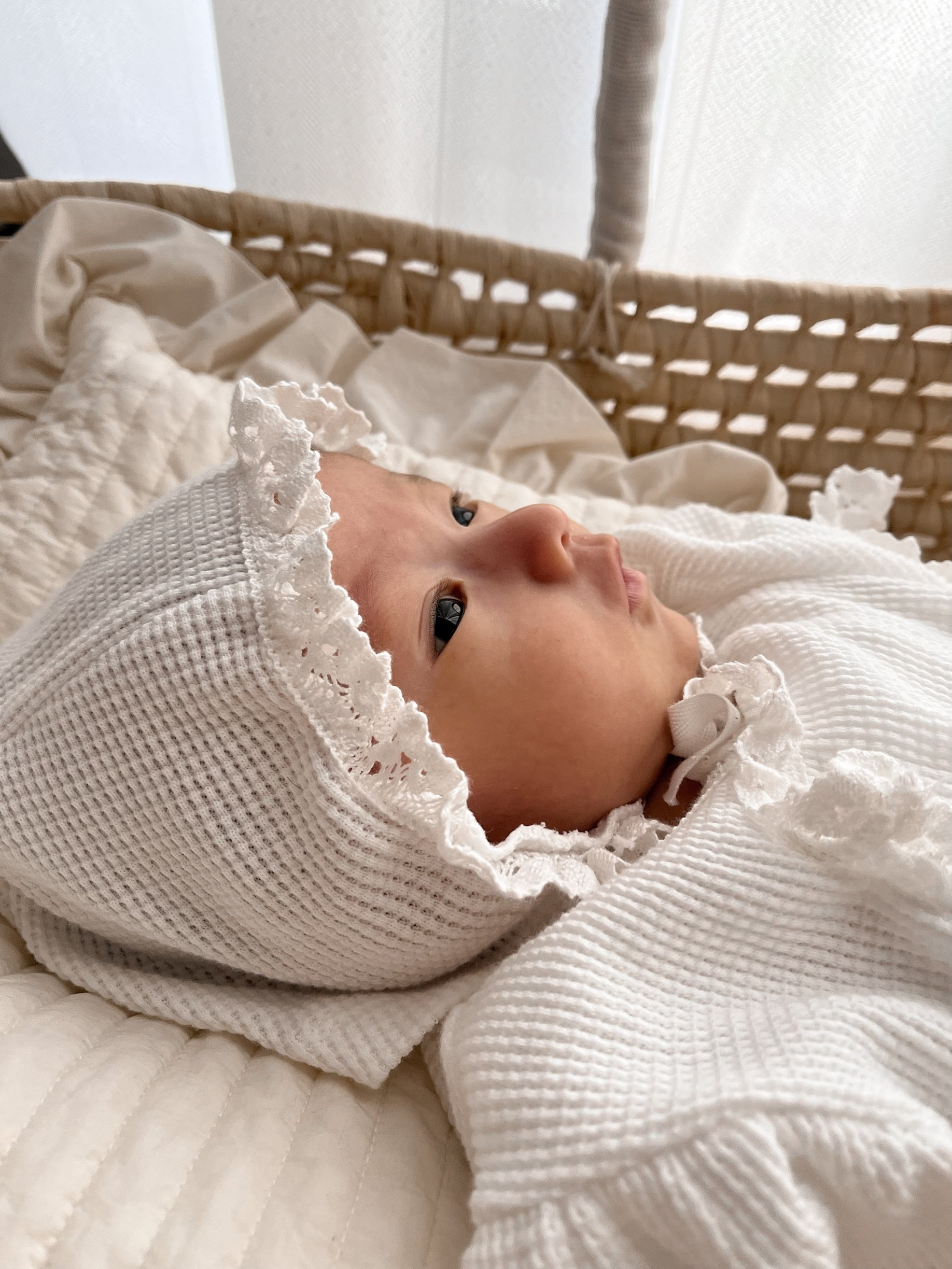 bébé / waffle bonnet – ciel de bébé