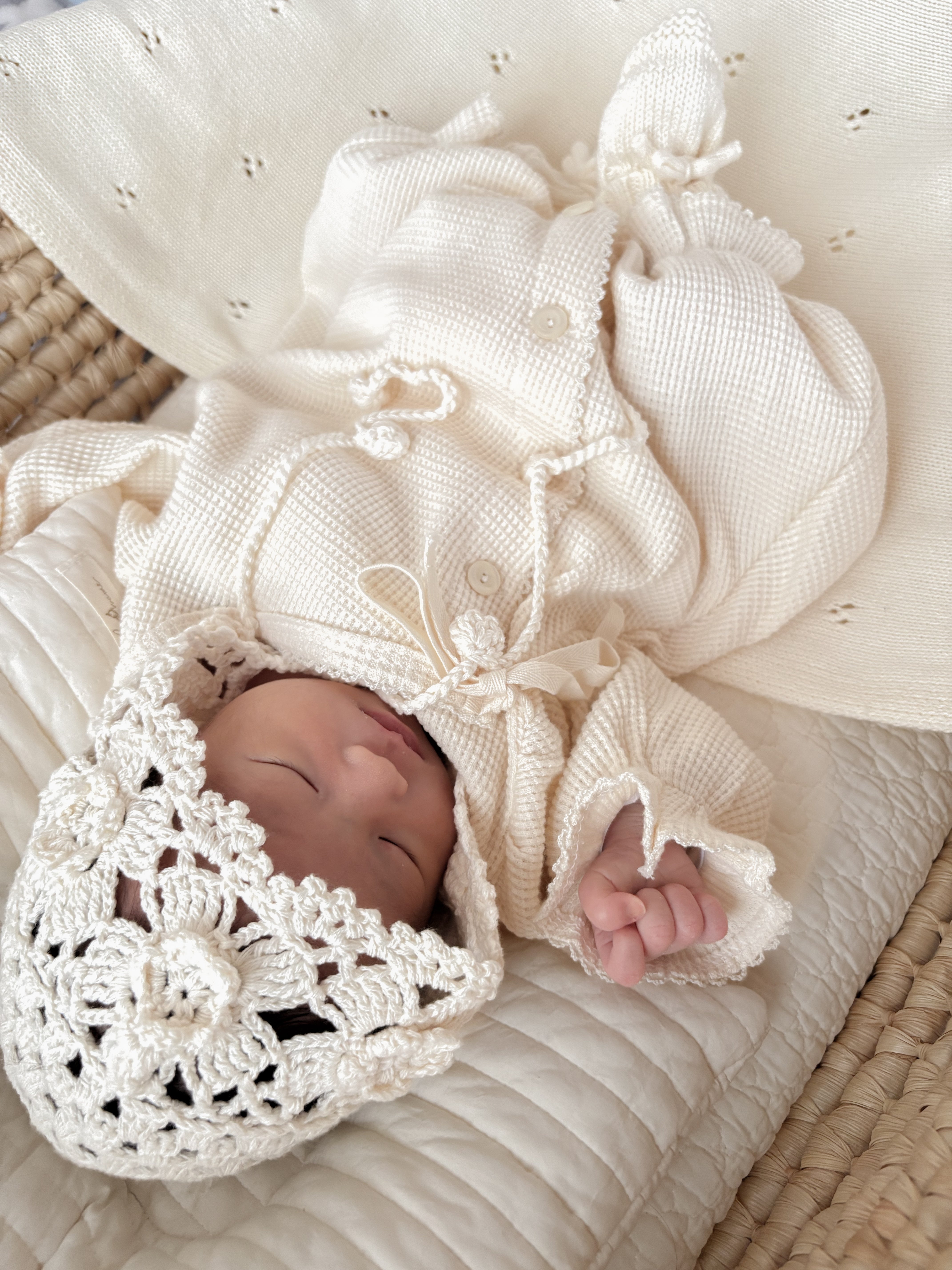 bébé / waffle bonnet – ciel de bébé