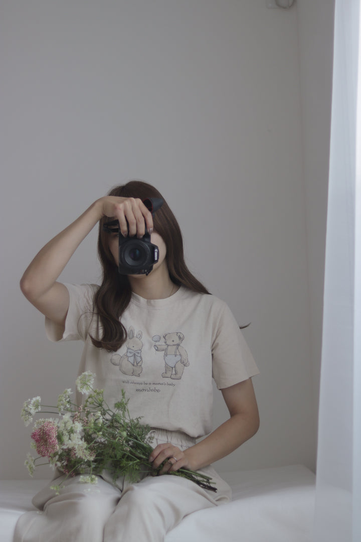 monbebe / (mom) Bunny teddy tee