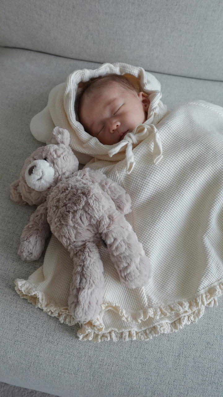 【11/17 再入荷】 monbebe / waffle frill poncho