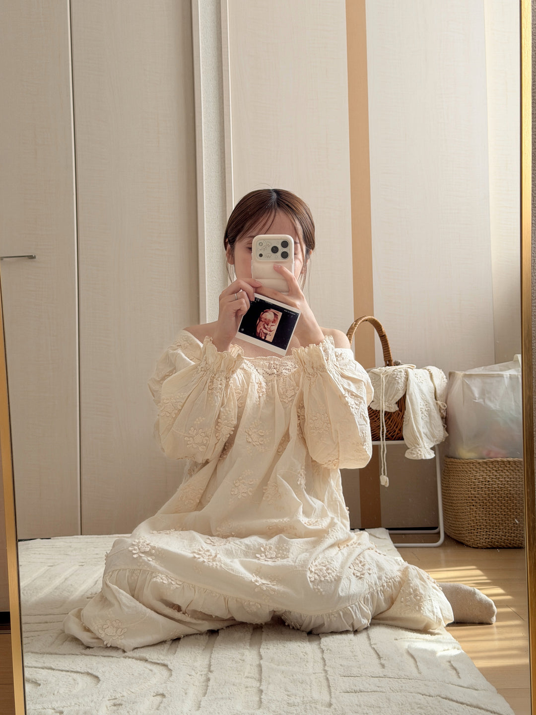 【2026春新作】 monbebe / Flora vintage dress (mom)