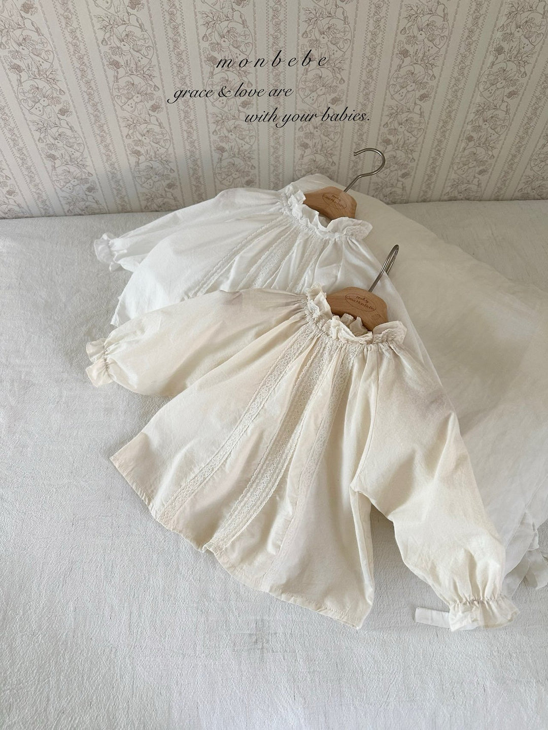【予約】monbebe / (kids) Chloe Lace Blouse