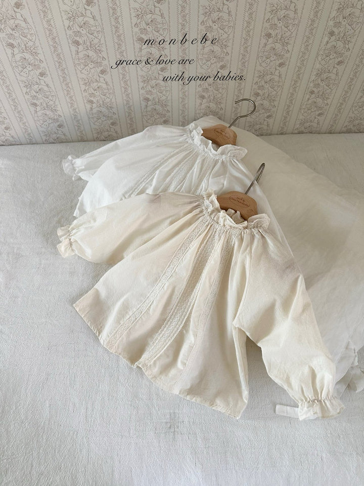 【予約】monbebe / (kids) Chloe Lace Blouse