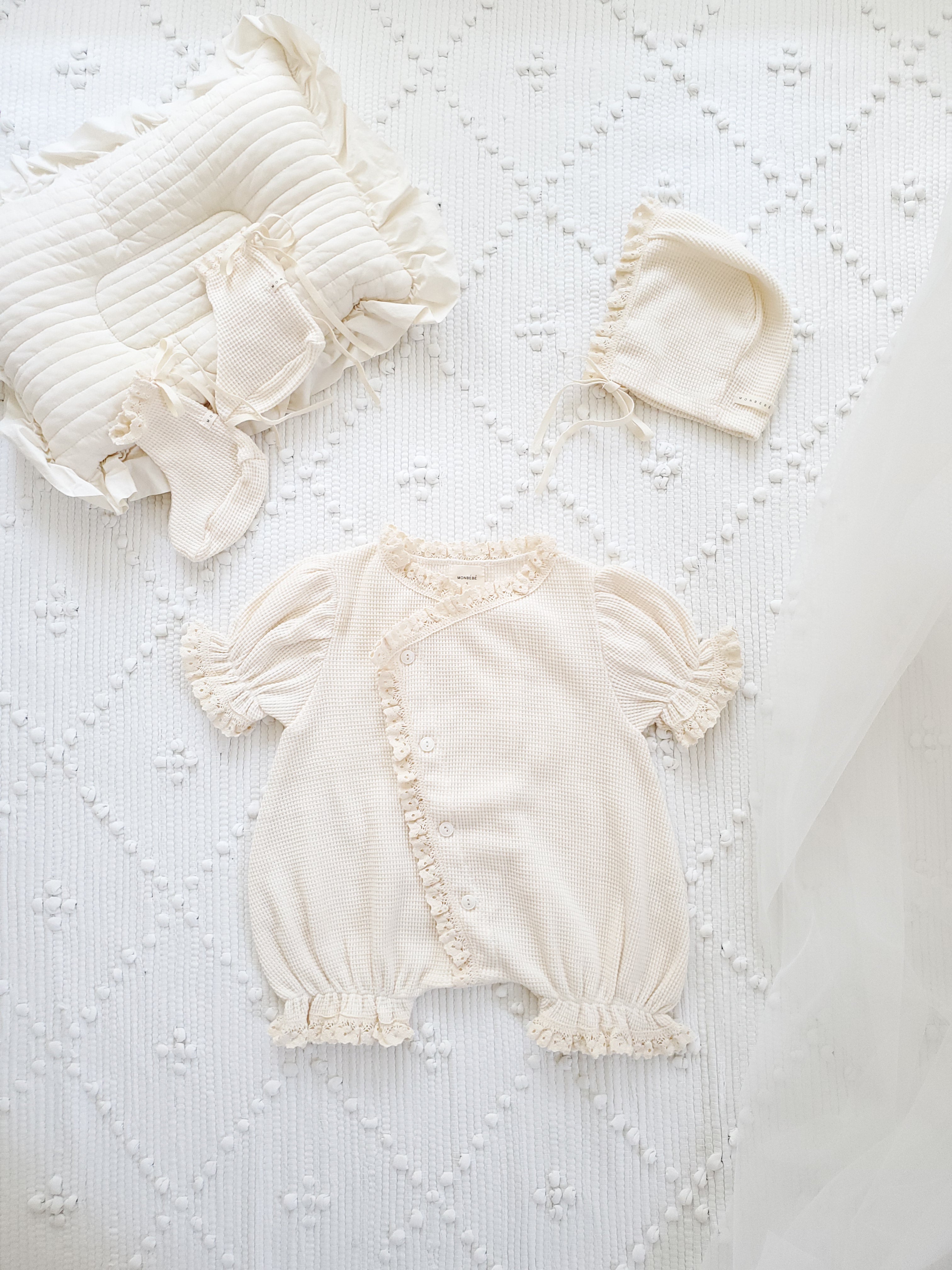 bébé / waffle bonnet – ciel de bébé