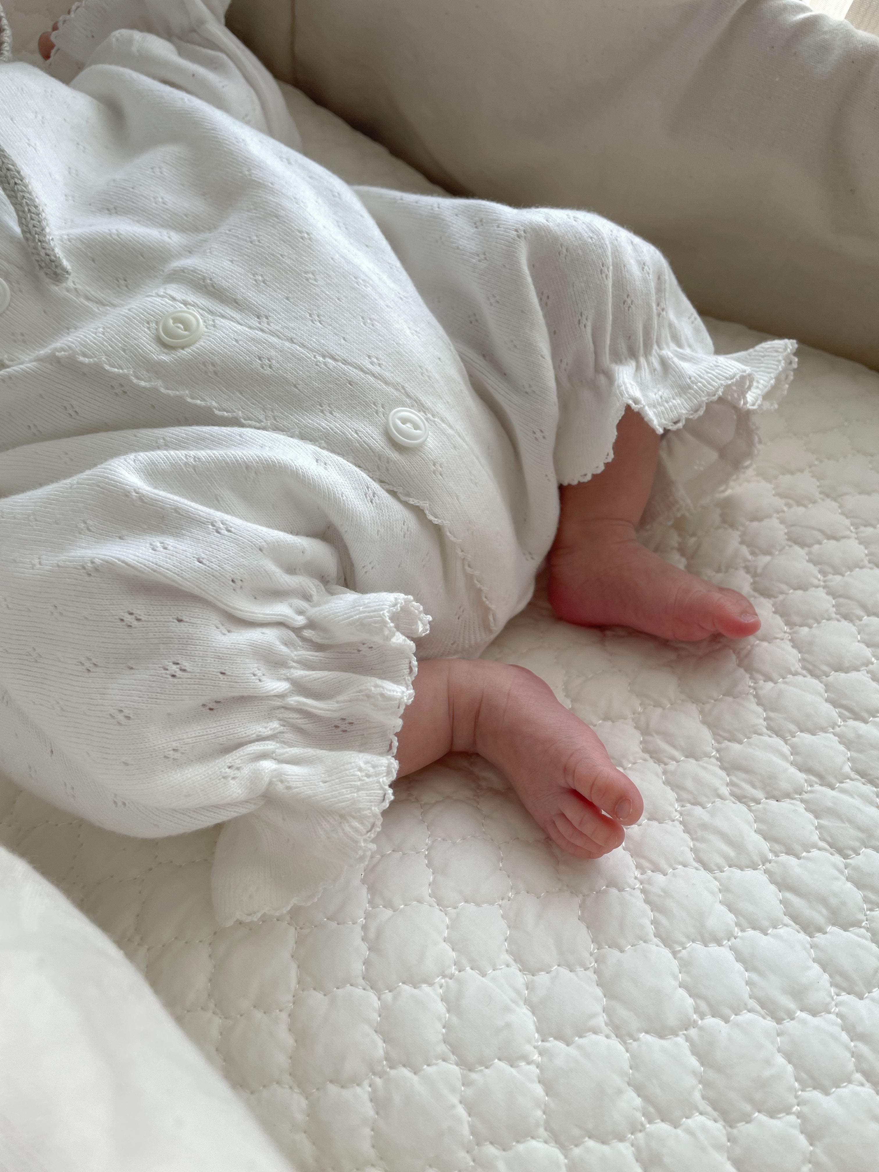 monbebe / (長袖)bébé Pointelle glory suit – ciel de bébé