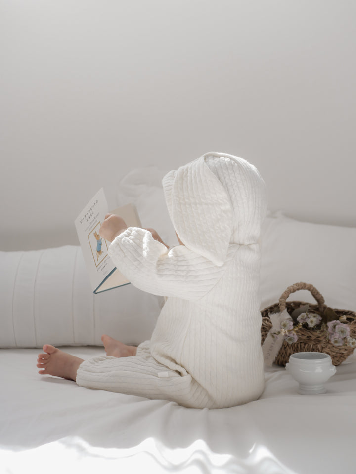 【新作:10/27以降発送】 monbebe / Bunny knit suit