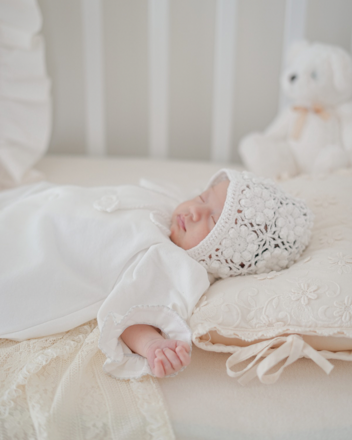 【silver】bébé/ (長袖) Picot glory suit