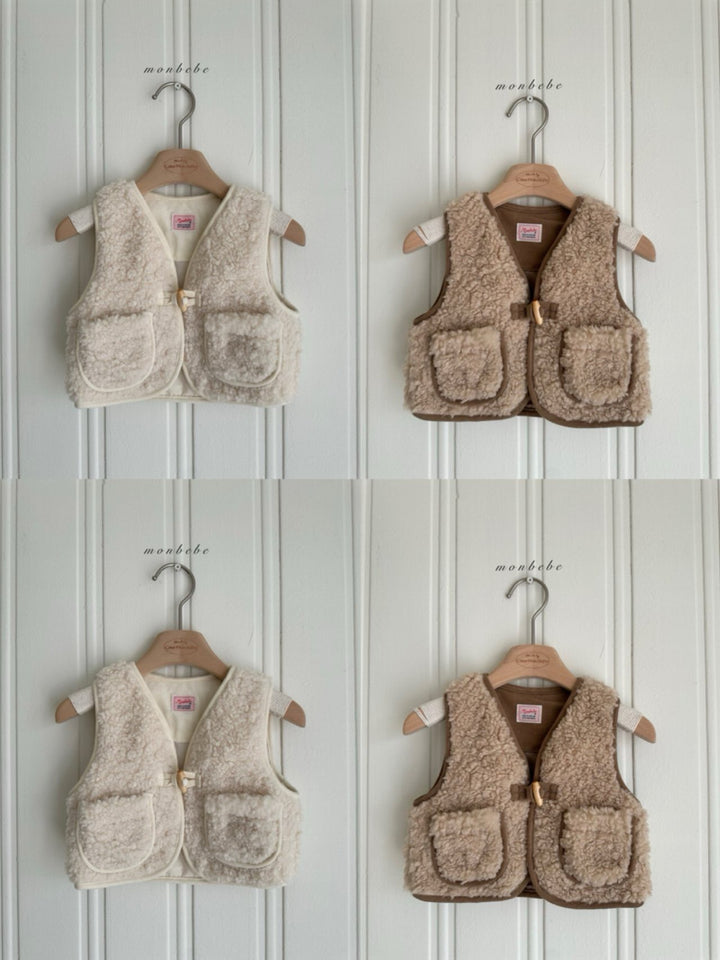 【11/28 brown S再入荷】 monbebe / Bebe wool vest