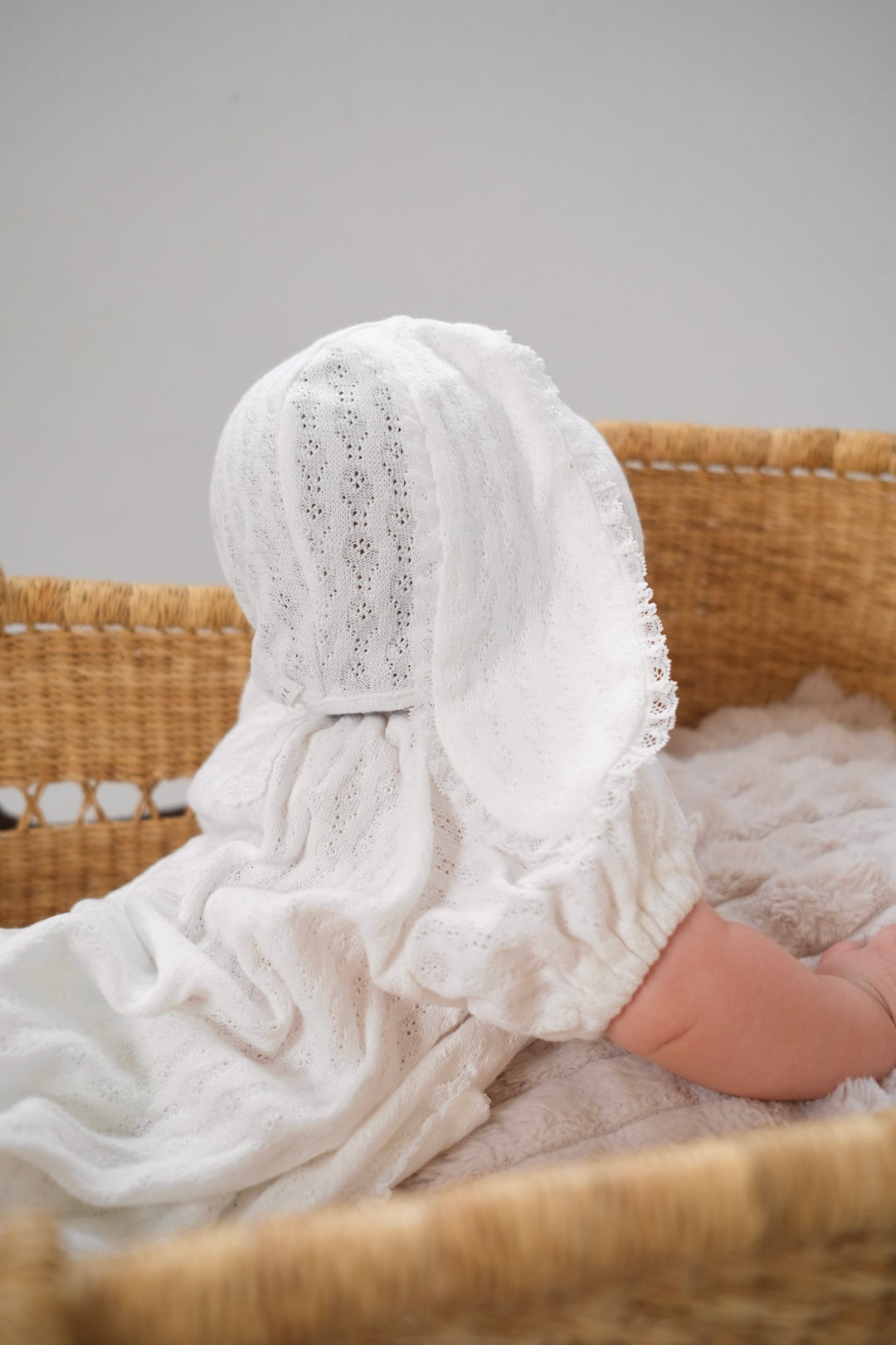 【monbebe夏新作】monbebe / Bunny Knit Balloon Suit (Bonnet set)
