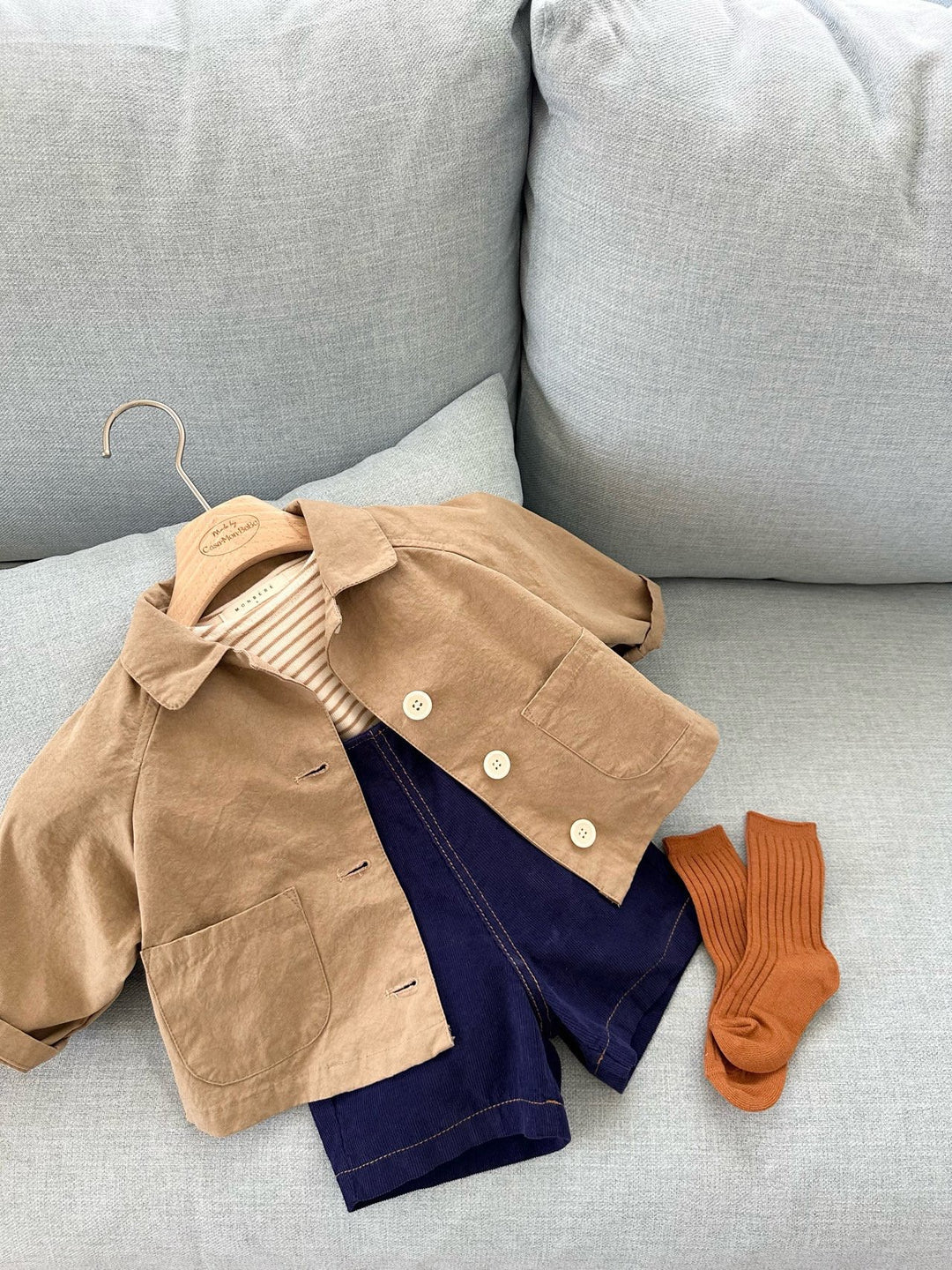 【予約】monbebe / Royal Corduroy Suspender Pants