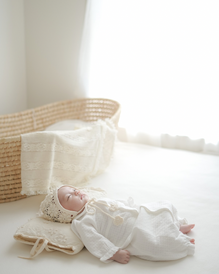 【即納】 bébé/ (長袖) Milky Organic Quilt Dressall