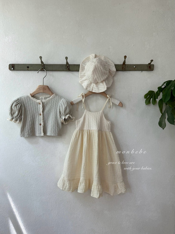 【予約】monbebe / Rosé Knit One-piece