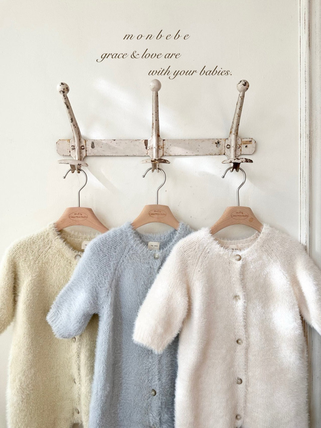 【予約】 monbebe /Teddy cardigan  (mom)