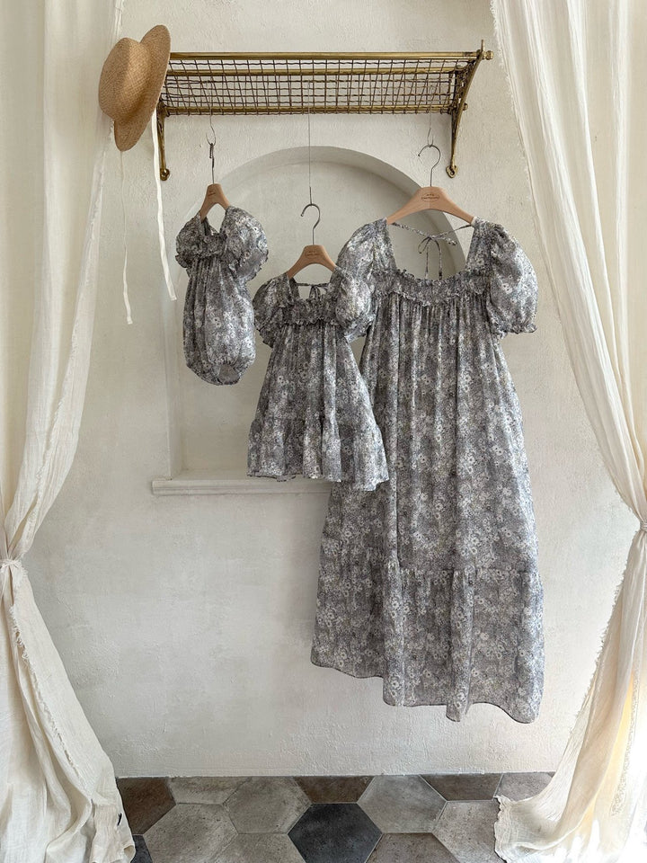 【予約】 monbebe / Hazy Flower Dress   (mom)
