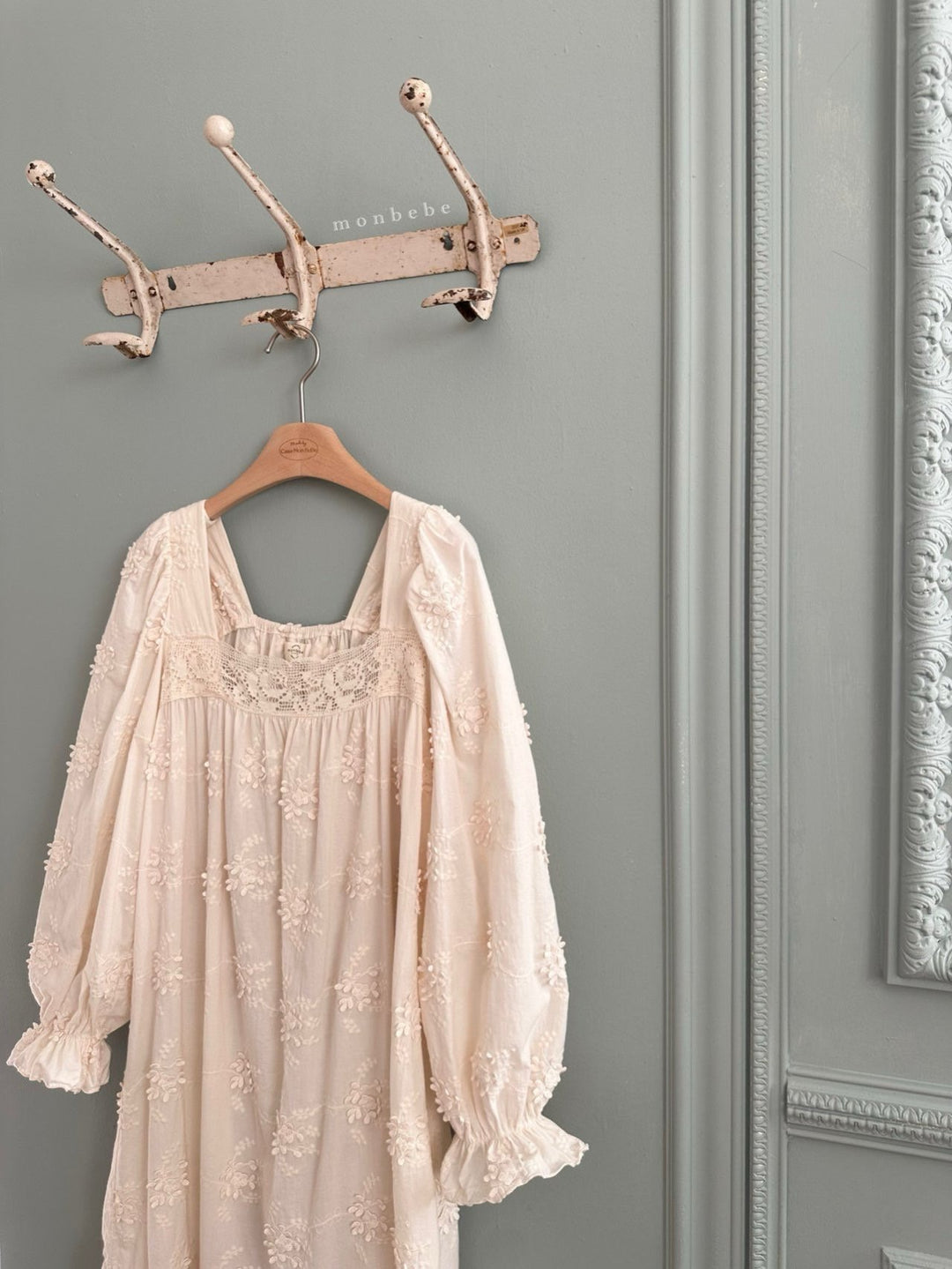 【2026春新作】 monbebe / Flora vintage dress (mom)
