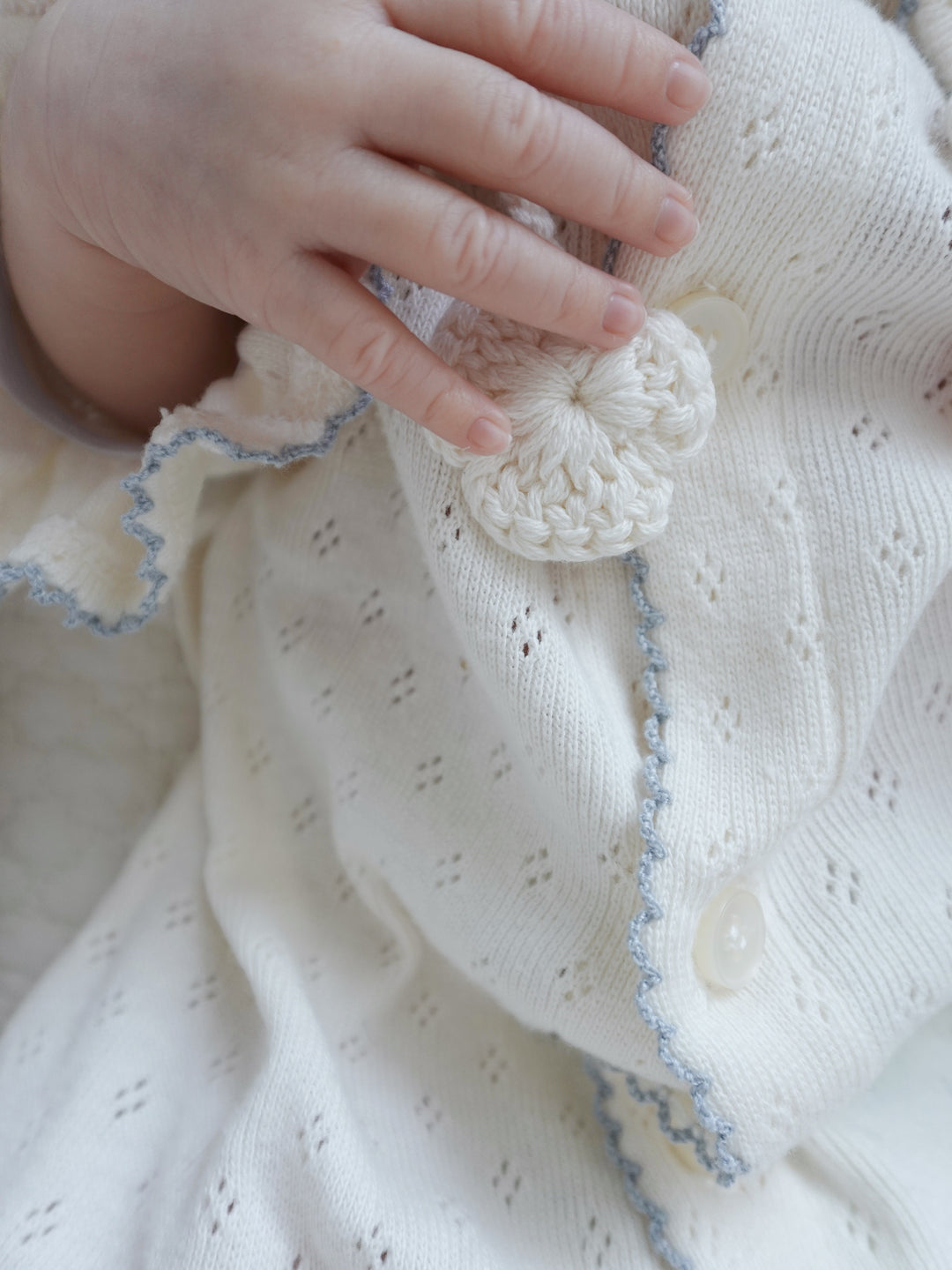 【11/17 再入荷】 monbebe / (長袖) hana picot lace suit