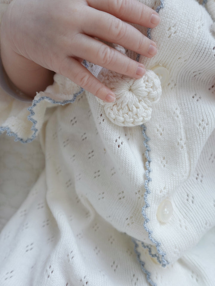 【11/17 再入荷】 monbebe / (長袖) hana picot lace suit