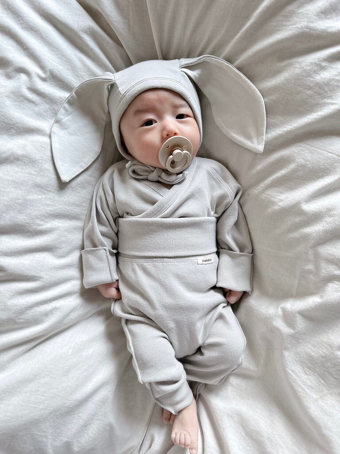 11/28 gray 再入荷】 peekaboo / bunny newborn set – ciel de bébé