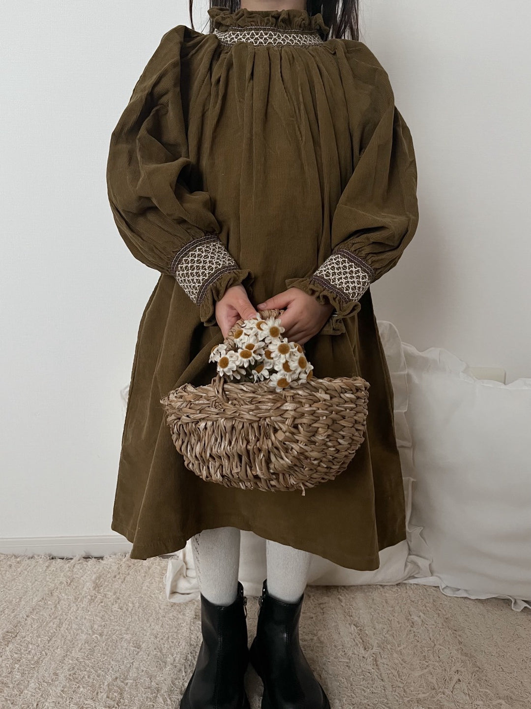 【新作:10/27以降発送】 monbebe / Charlotte smock dress