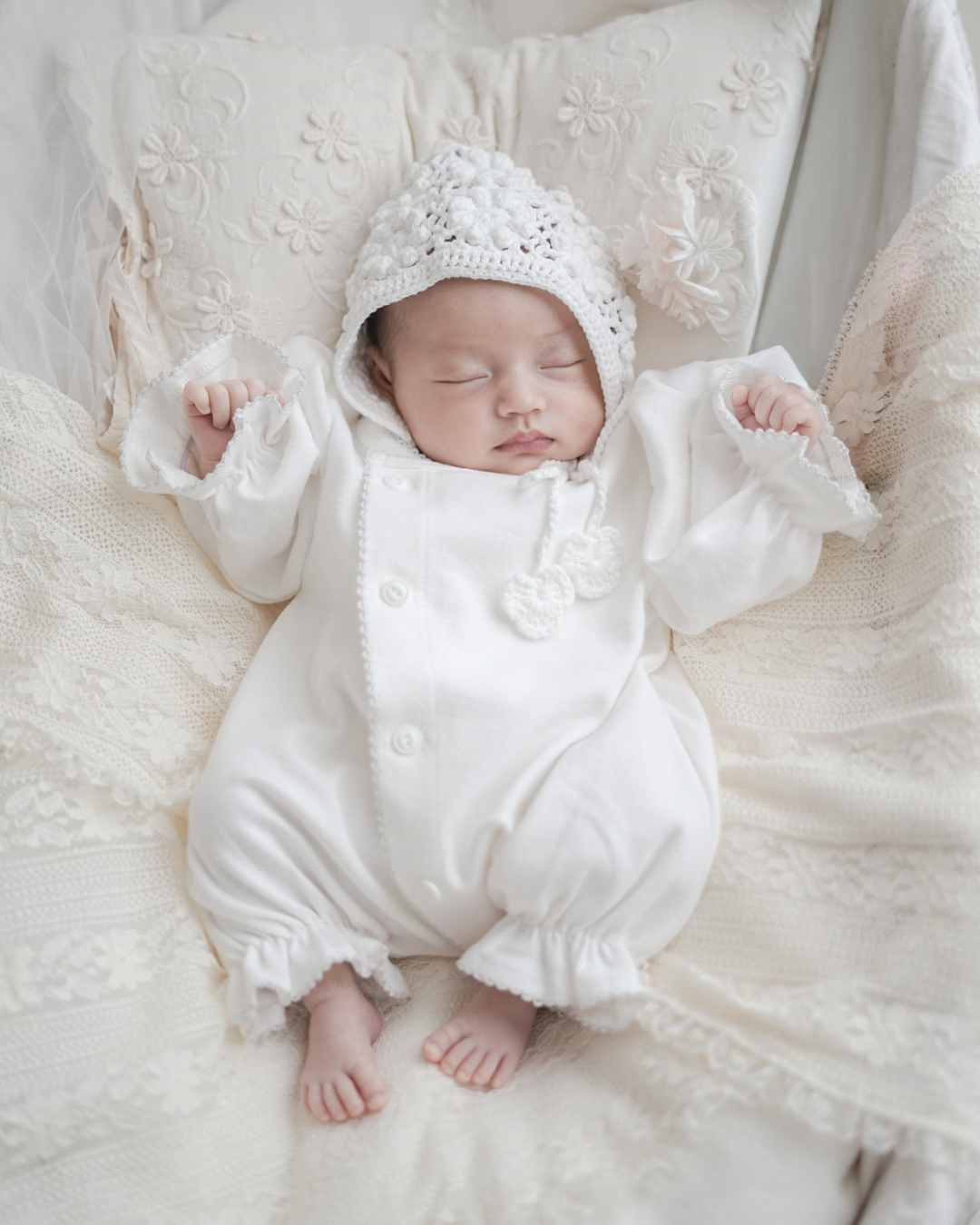 【silver】bébé/ (長袖) Picot glory suit