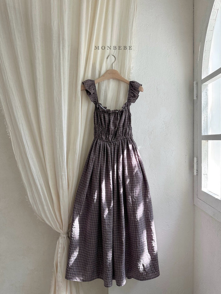 【予約】 monbebe / Maple Check Dress (mom)