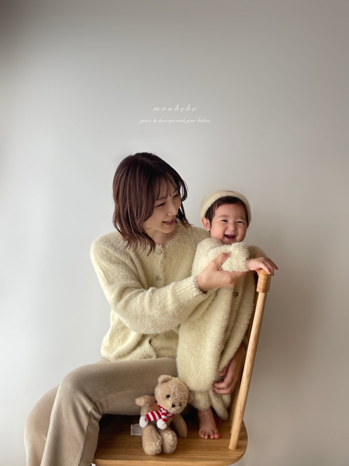 【予約】 monbebe /Teddy cardigan  (mom)