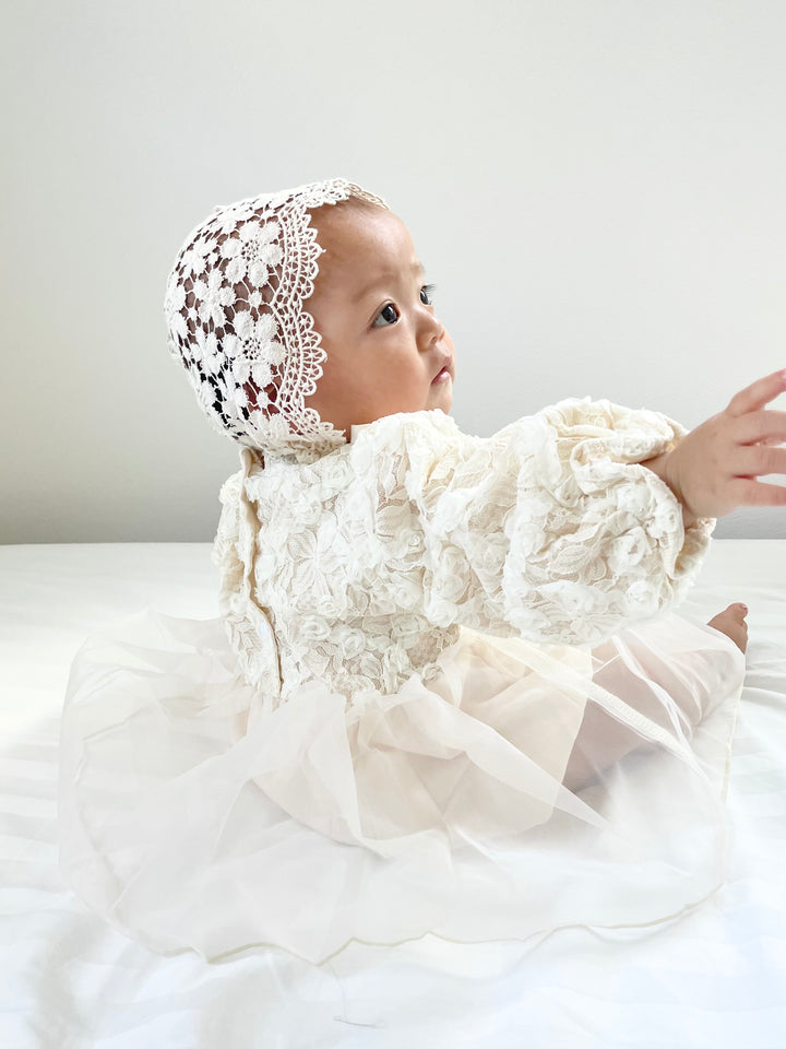 marron / Lace bonnet