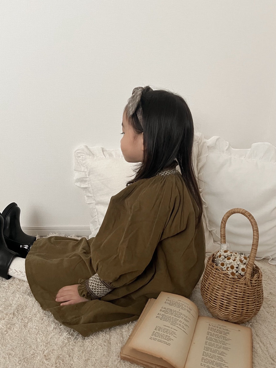 【新作:10/27以降発送】 monbebe / Charlotte smock dress