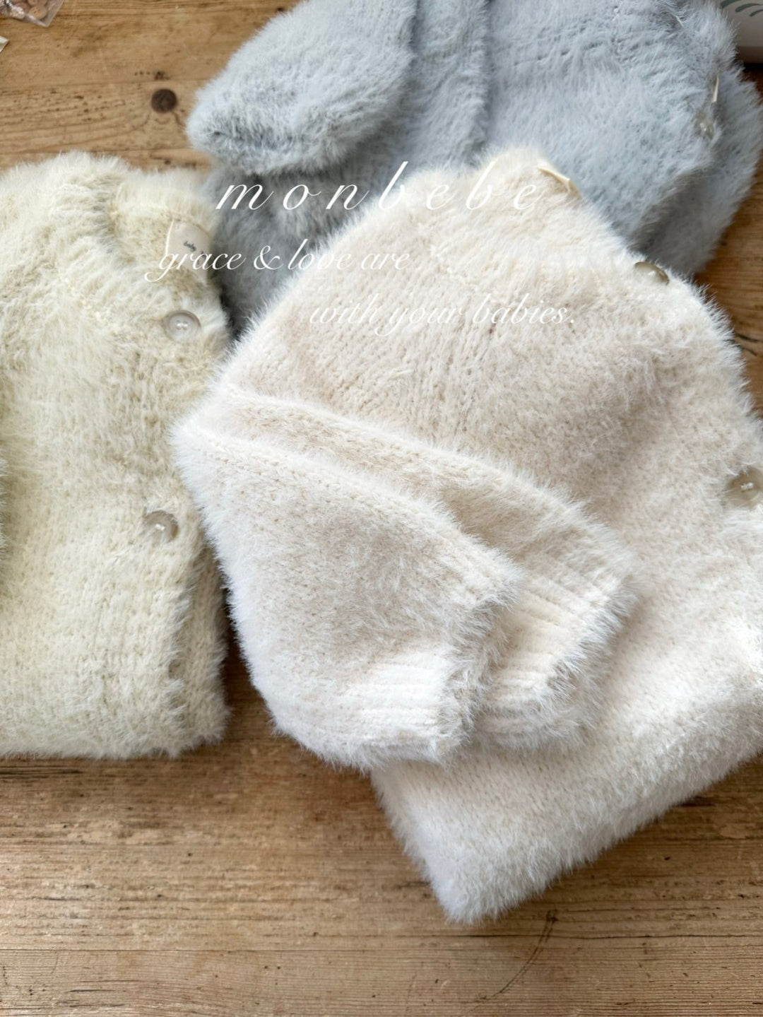 【予約】 monbebe /Teddy cardigan  (mom)