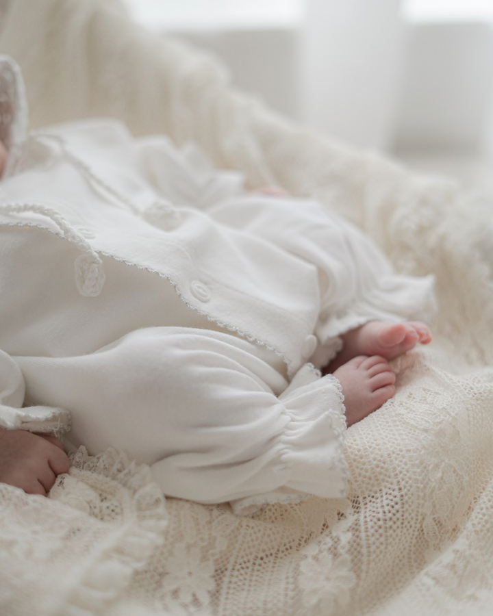 【silver】bébé/ (長袖) Picot glory suit