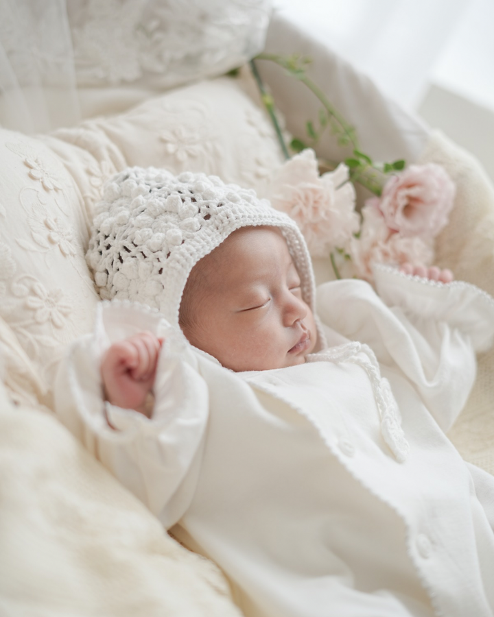 【silver】bébé/ (長袖) Picot glory suit