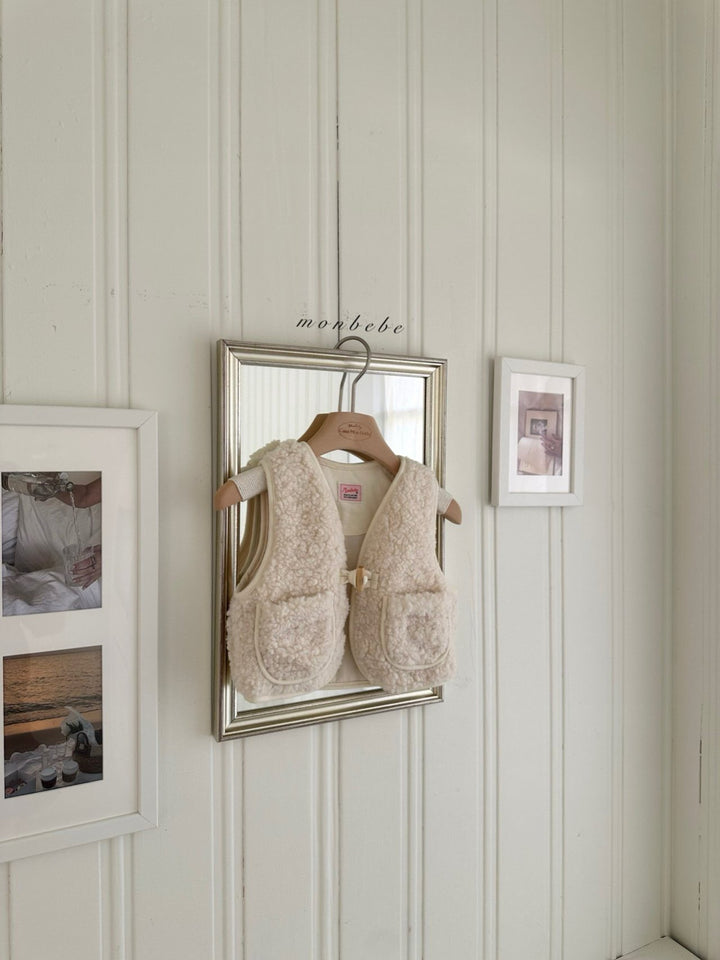 【11/28 brown S再入荷】 monbebe / Bebe wool vest