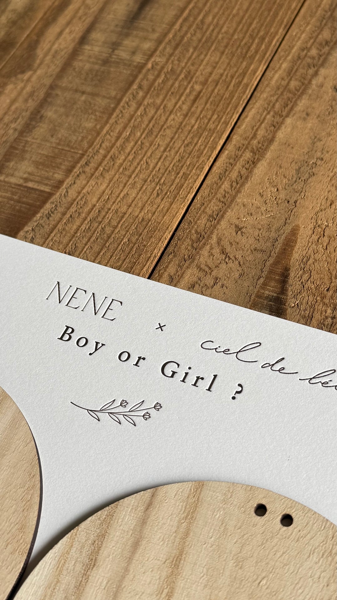 NENE × ciel de bébé /木製ジェンダーリビールプレート