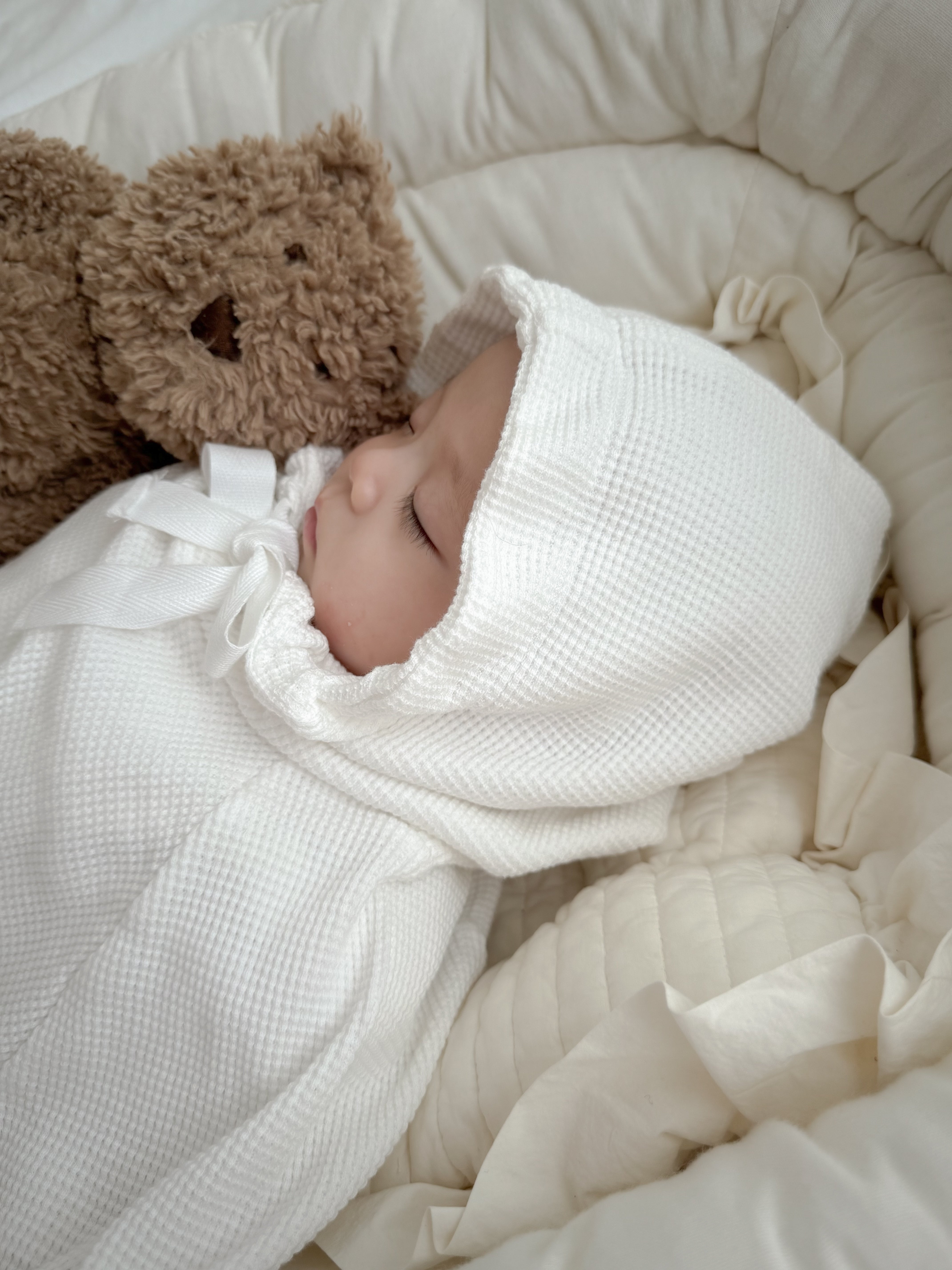 即納】monbebe / waffle frill poncho – ciel de bébé