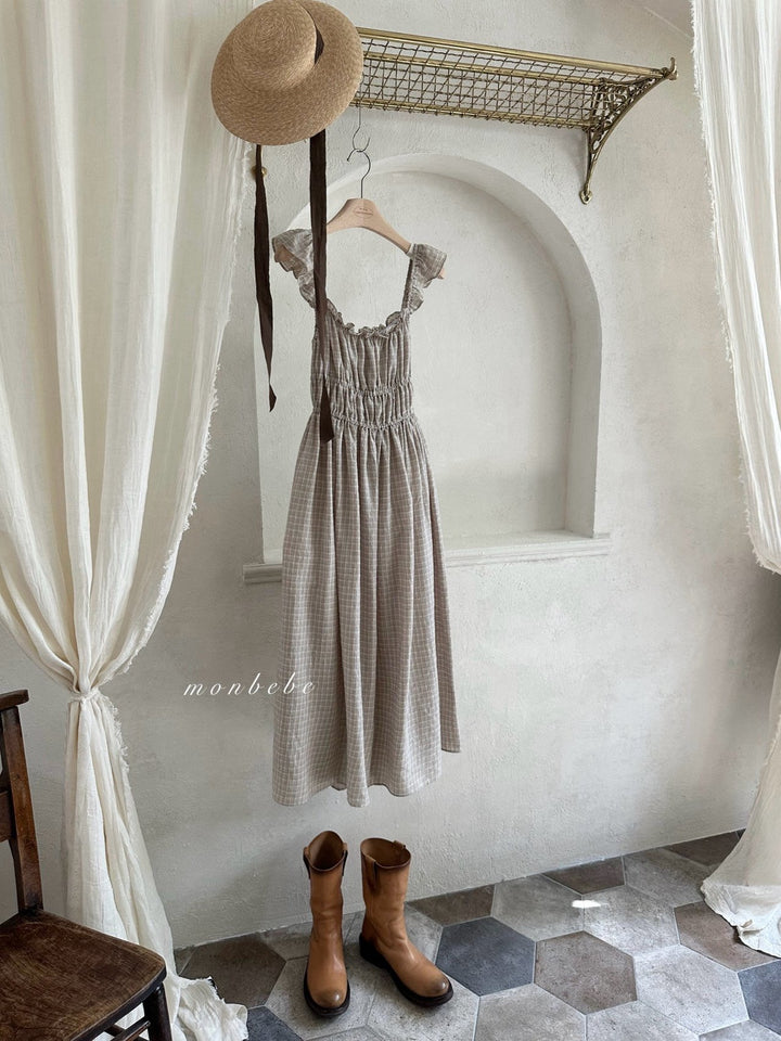 【予約】 monbebe / Maple Check Dress (mom)