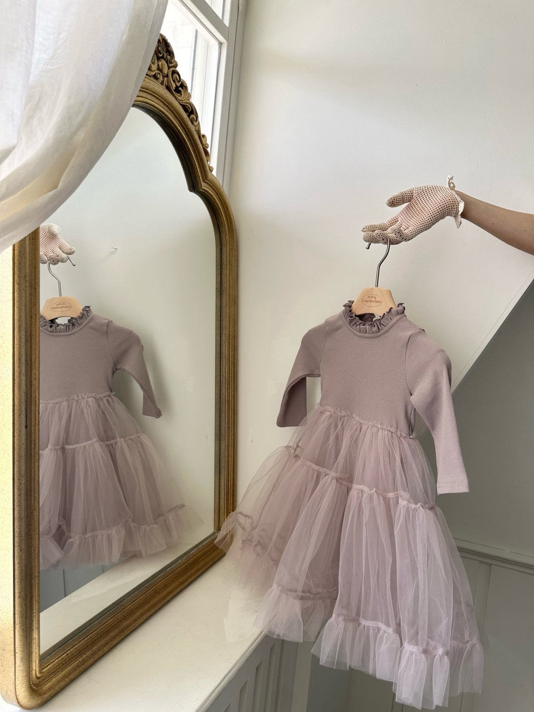 【予約】monbebe / Ribbed Shasha Dress