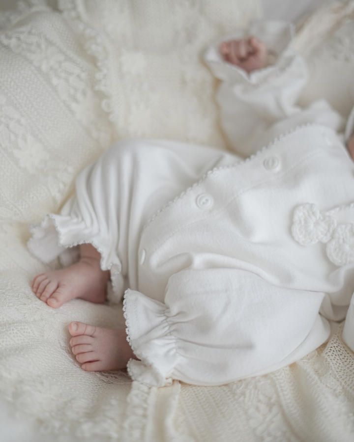 【silver】bébé/ (長袖) Picot glory suit